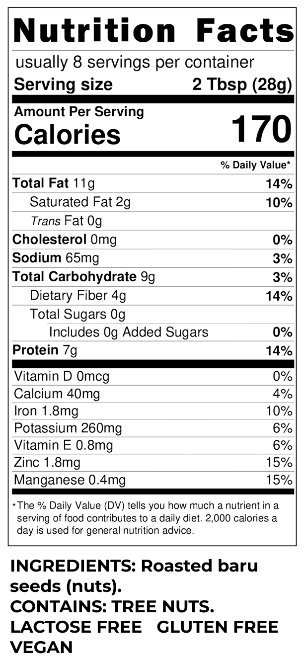 Baru Nut 227 g / 8 Oz bag - Gralts by Greatest Alternatives LLC